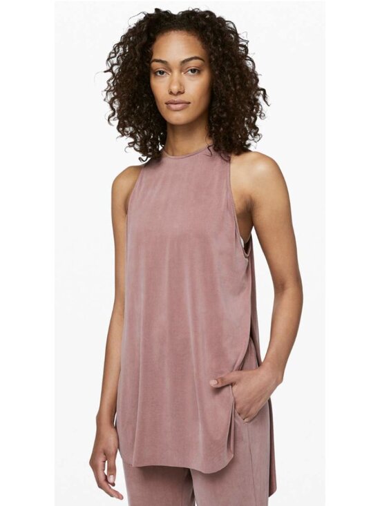 lululemon athletica Tops - LULULEMON LAB Restore Tunic Top in Red Dust Size 4 Athleisure Workout Travel